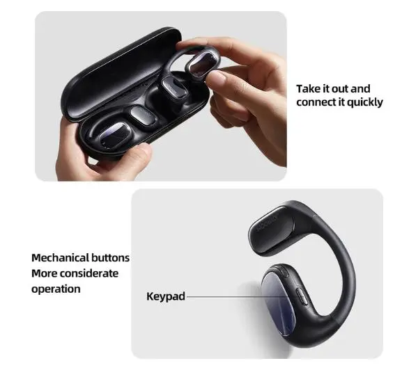 Joyroom Openfree JR-OE1 Douszne Bluetooth 5.3 Różowy