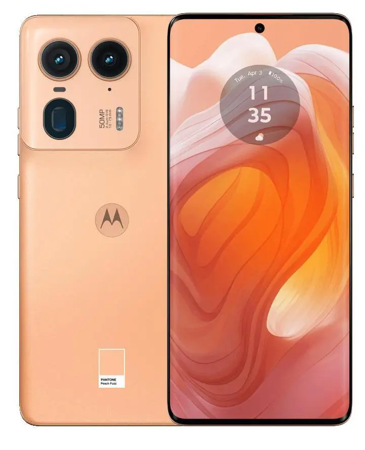 Smartfon Motorola edge 50 ultra 16GB/1TB Funkcje AI 6,7" 144Hz 50Mpix Peach Fuzz Skóra Wegańska