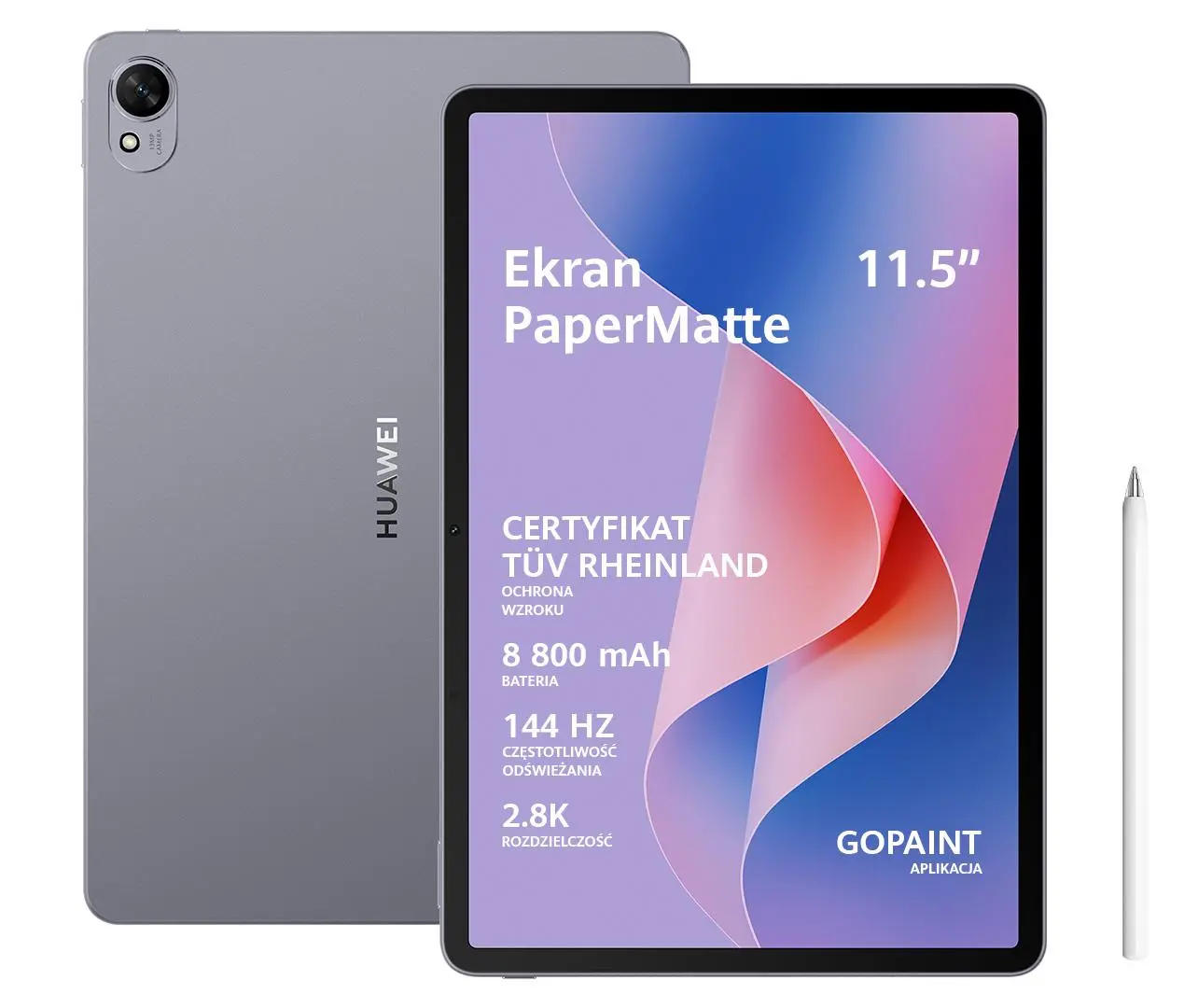 Tablet Huawei MatePad 11,5" S 8/256GB Wi-Fi Space Gray + Rysik M-Pencil (3 gen.)