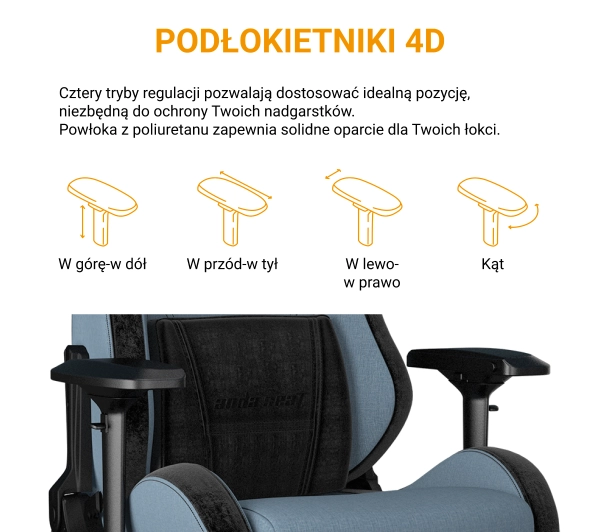 Anda Seat T-Pro 2 XL Gamingowy do 200kg Tkanina Czarny - Kup na Raty - RRSO 0%