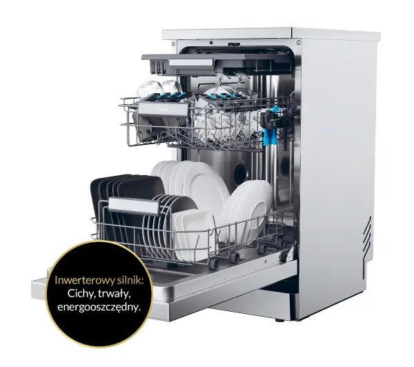 Haier I-Pro Shine Seria 5 XF1C3TB1FX 44,8cm Funkcje AI Automatyczne otwieranie drzwi Szuflada na sztućce  - TRZECI -55%, ALBO 5-TY ZA 1ZŁ - Kup na Raty - RRSO 0%