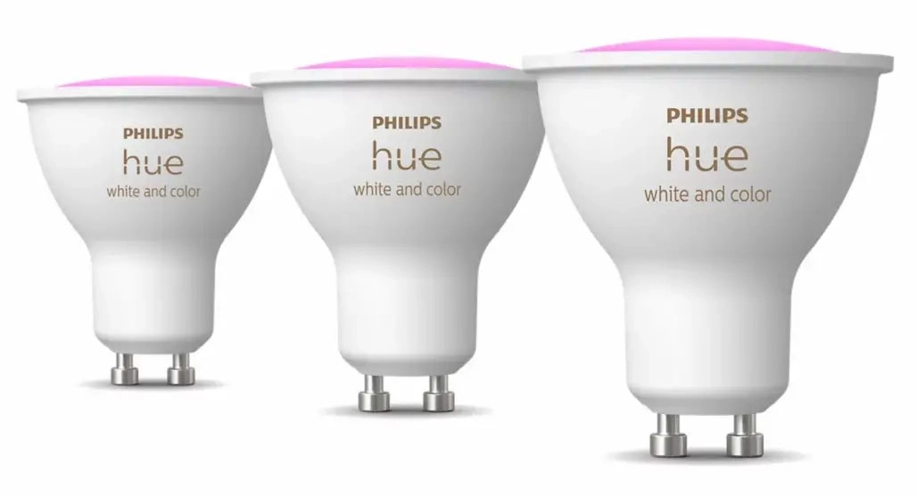 Żarówka LED Philips Hue White and Colour Ambiance GU10 400lm 4,2W RGB 3szt.