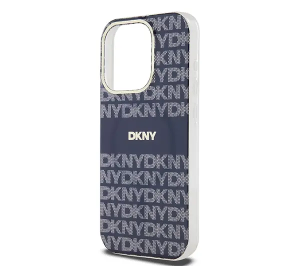 DKNY IML Mono & Stripe MagSafe do iPhone 15 Pro Niebieski