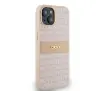 Etui DKNY Hardcase Leather Mono Stripe & Metal Logo iPhone 14 Różowy