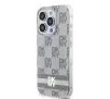 Etui DKNY IML Checkered Mono Pattern & Printed Stripes MagSafe do iPhone 14 Pro Max Beżowy