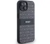 Etui DKNY Leather Mono Stripe & Metal Logo do  iPhone 15 Czarny