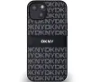 Etui DKNY Leather Mono Stripe & Metal Logo do  iPhone 15 Czarny