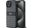 Etui DKNY Leather Mono Stripe & Metal Logo do  iPhone 15 Czarny