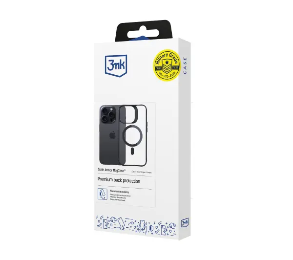 3mk Satin Armor MagCase do iPhone 14 Pro Max Czarny