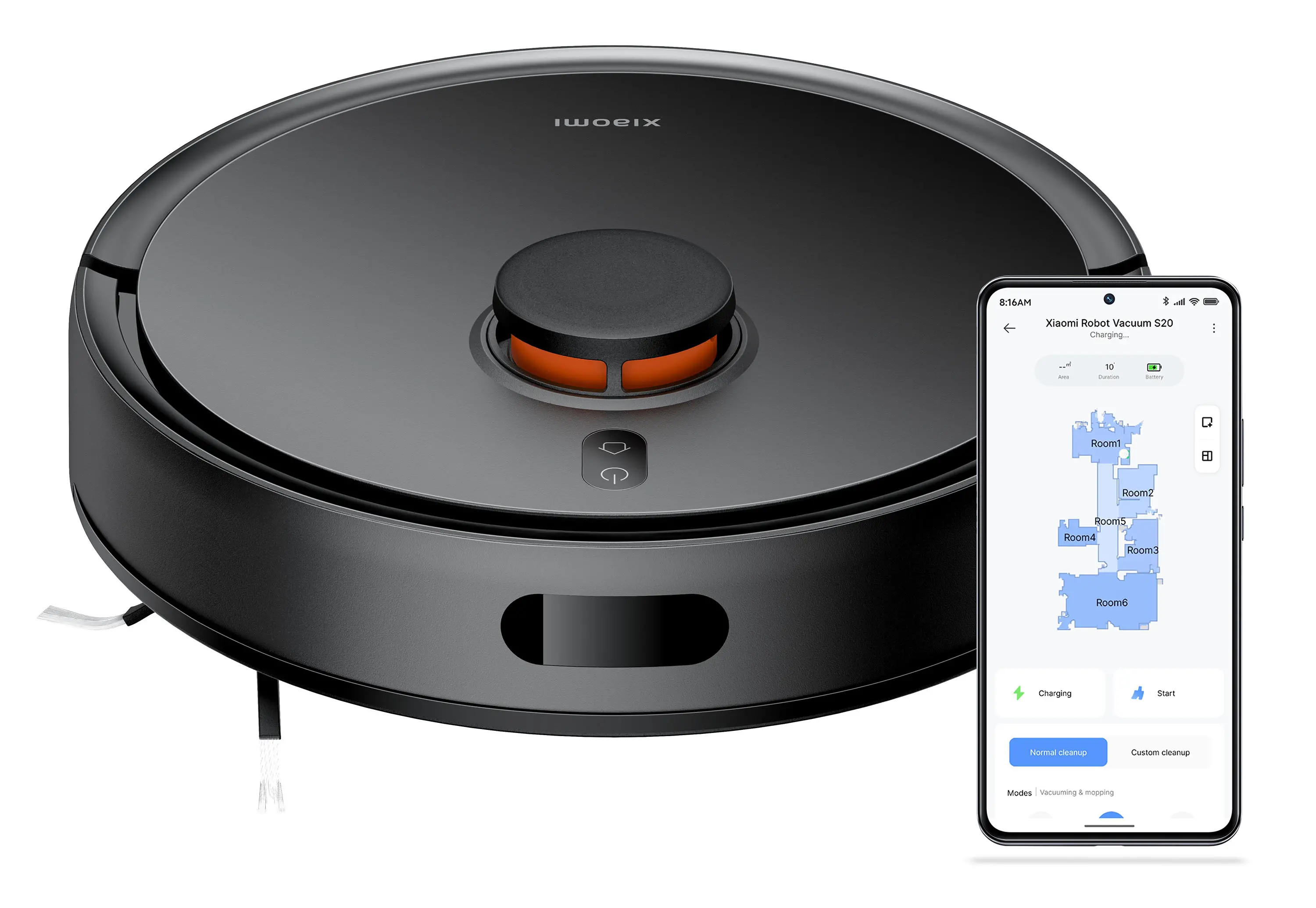 Robot sprzątający Xiaomi Robot Vacuum S20 Funkcja mopowania Tworzenie mapy pomieszczenia 65dB