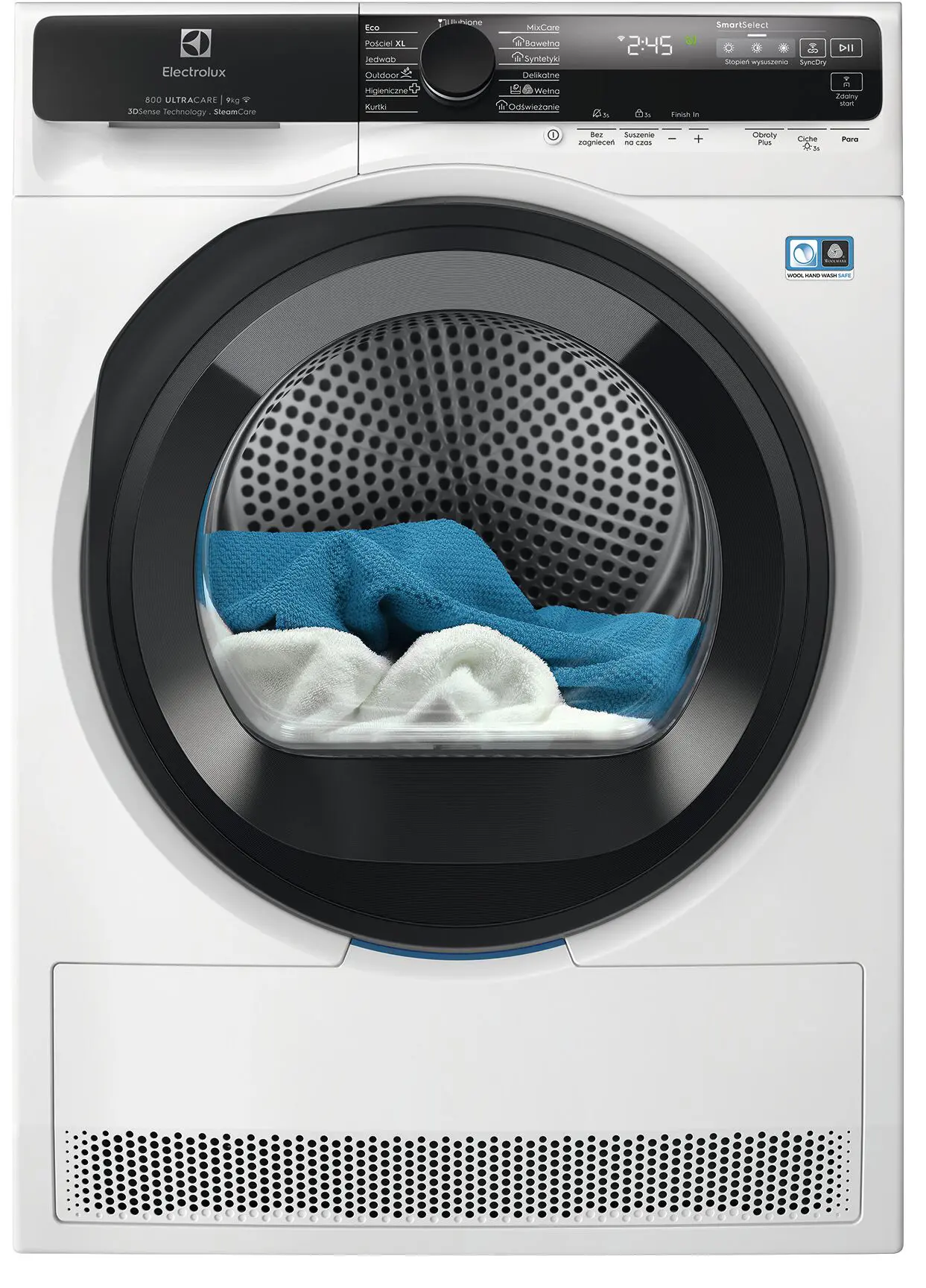 Suszarka Electrolux 800 UltraCare EW8D595MCP Funkcje AI 63,8cm 9kg Zdalne sterowanie