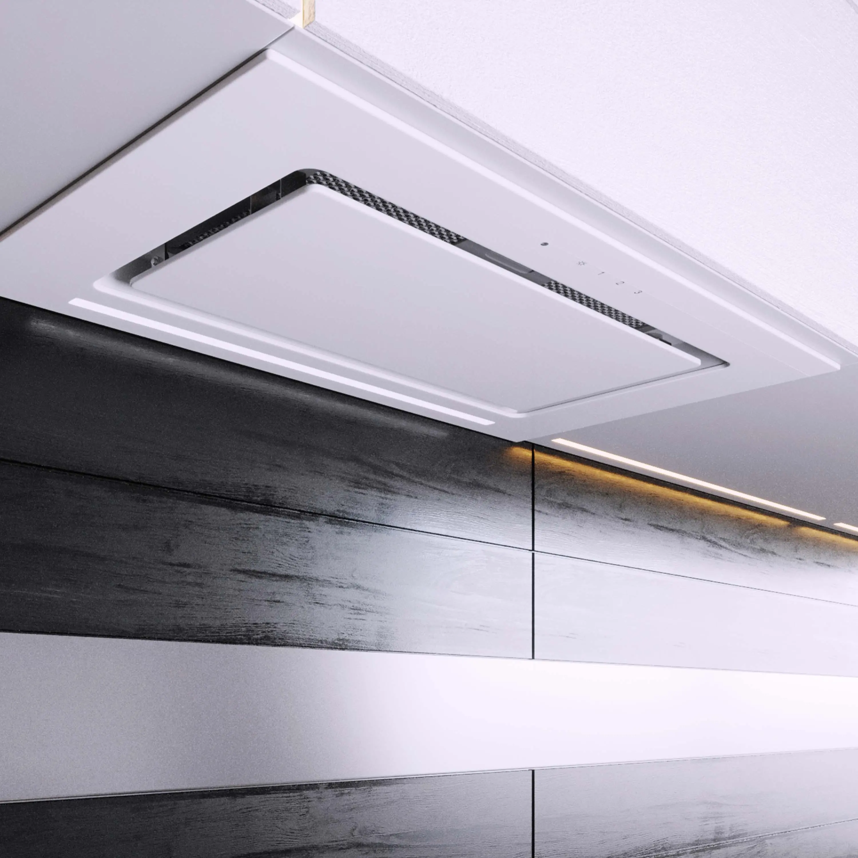 фото Витяжка вбудована SeeNERGY B-IN Line Vetro 72 White