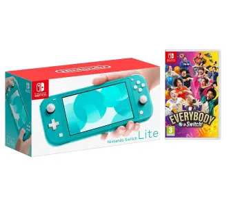 Konsola Nintendo Switch Lite Turkusowy + Everybody 1-2 Switch