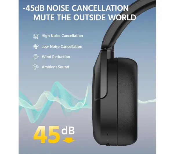 Edifier W830NB Nauszne Bluetooth 5.4 Funkcje AI Czarny
