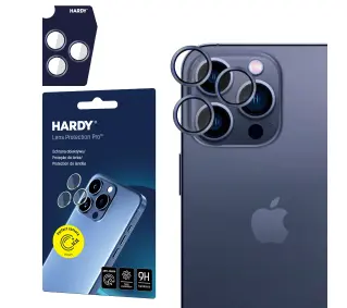 3mk Hardy Lens Protection Pro Blue na aparat iPhone 15 Pro Max