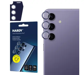 Szkło hartowane 3mk HARDY Lens Protection Pro Violet na aparat Samsung Galaxy S24+