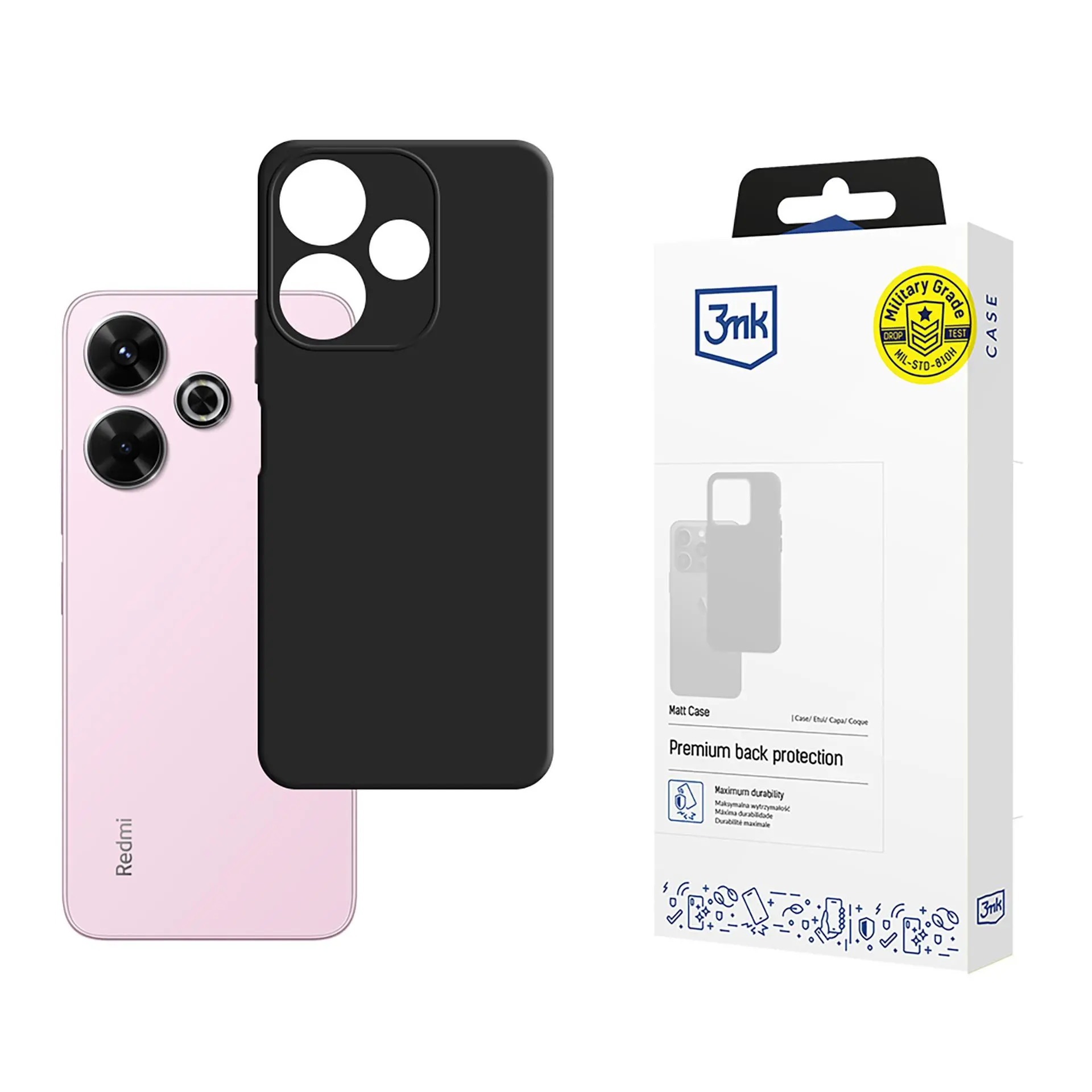 Etui 3mk Matt Case do Redmi Note 13R 5G/Redmi 13 4G Niebieski