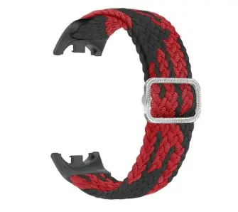 Pasek Beline do Mi Band 8 Nylon Czarno-czerwony