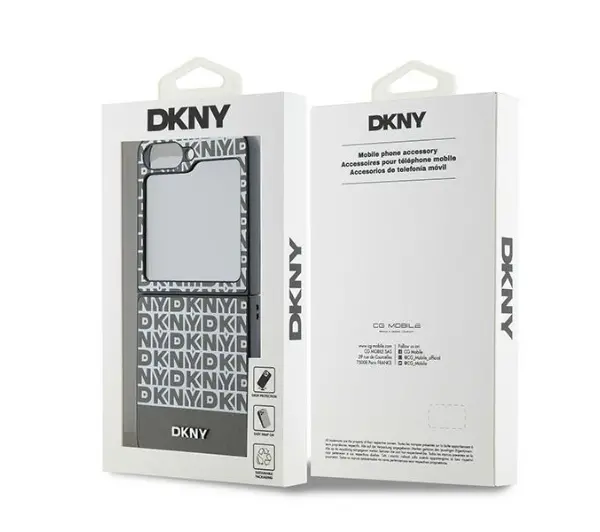 DKNY Repeat Pattern Bottom Stripe do Galaxy Z Flip 6 Brązowy