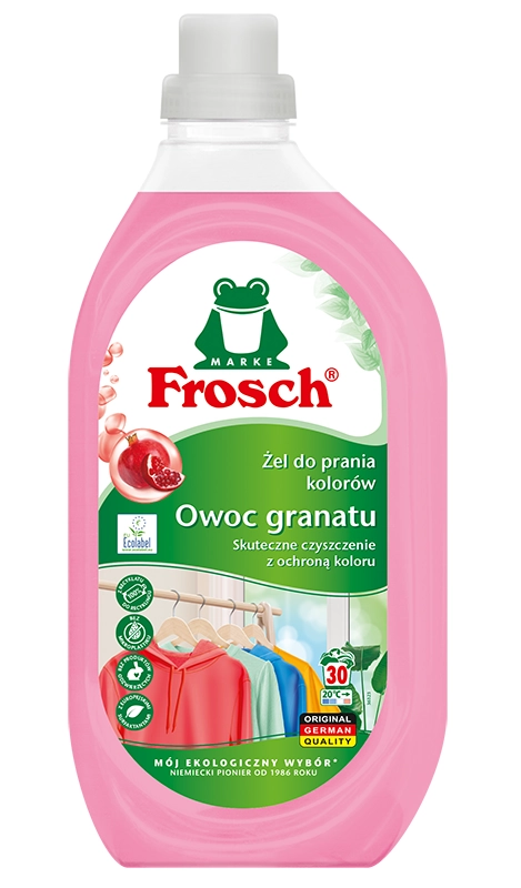 Żel do prania Frosch do tkanin kolorowych Owoc granatu 1500ml
