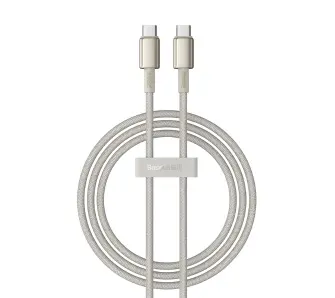 Kabel Baseus USB-C do USB-C Tungsten Gold 100W 1m Złoty