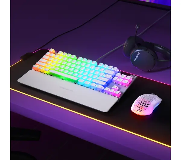 SteelSeries Apex 7 TKL Ghost QX2 RGB Red + Aerox 3 Wireless Ghost - Kup na Raty - RRSO 0%