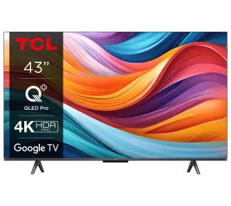 Telewizor TCL 43T7B 43" QLED 4K Google TV Dolby Vision Dolby Atmos HDMI 2.1 DVB-T2
