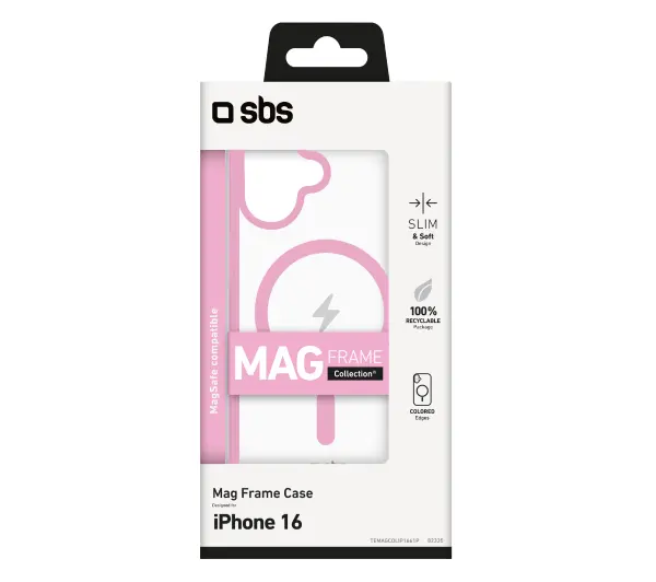 SBS Mag Frame TEMAGCOLIP1661P do iPhone 16 Różowy