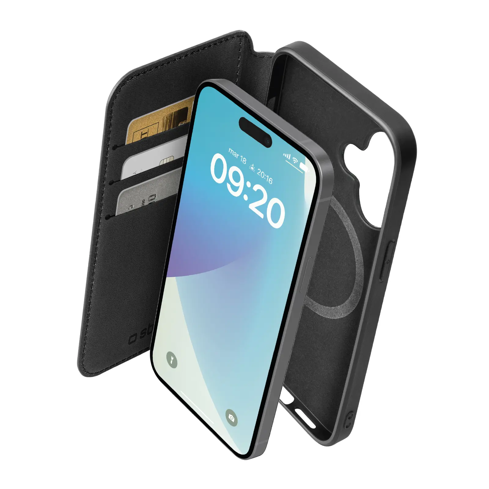 Etui SBS Wallet Mag TEBKMAGSFIP1667K do iPhone 16 Plus Czarny