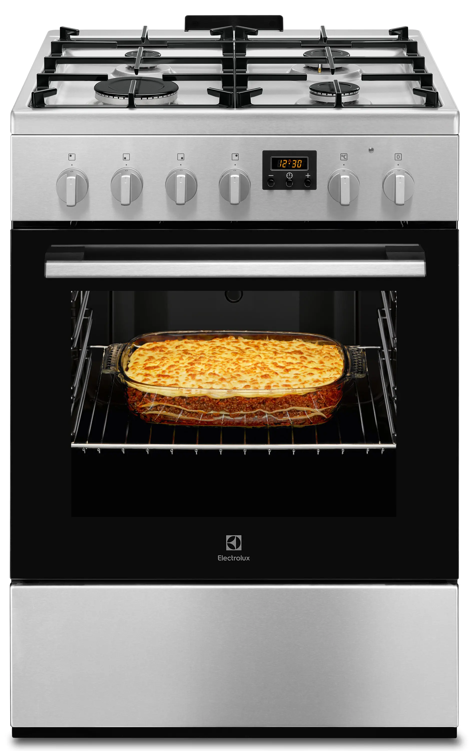 Kuchnia gazowo-elektryczna Electrolux 500 LKK640221X Termoobieg