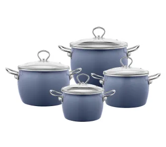 Zestaw garnków La Bonita Naturale LB8ZGE001 Indukcja Stal niskowęglowa 8 elementów