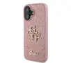 Etui Guess hardcase Fixed Glitter Big 4G do iPhone 16 Różowy