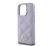 Etui Guess Quilted Metal Logo do iPhone 16 Pro Fioletowy