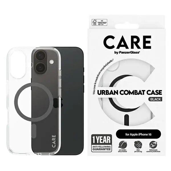 Etui PanzerGlass Flagship Case MagSafe do iPhone 16 Czarny