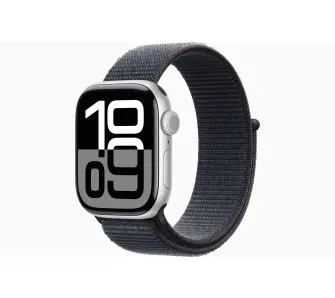 Smartwatch Apple Watch Series 10 GPS koperta 42mm aluminium srebrny opaska sportowa atramentowa