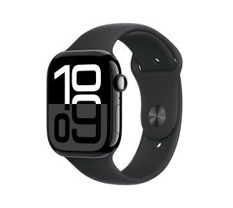 Apple Watch Series 10 GPS AI + Cellular AI 42mm aluminium onyks pasek sportowy czarny M/L
