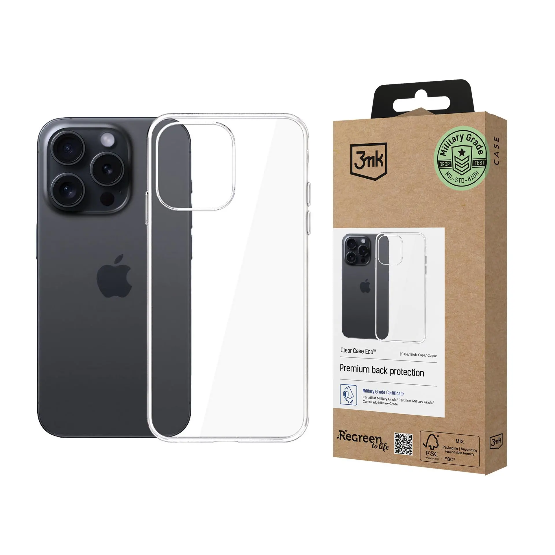 Etui 3mk Clear Case Eco do iPhone 16 Pro Max Przezroczysty