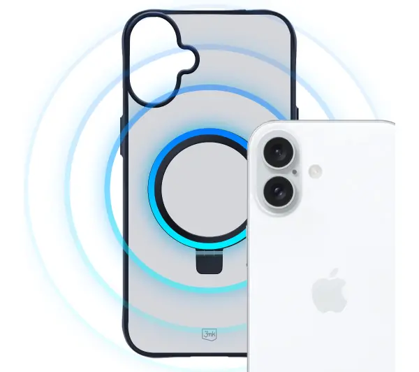 3mk Smoke Case Mag&Stand do iPhone 16 Czarny