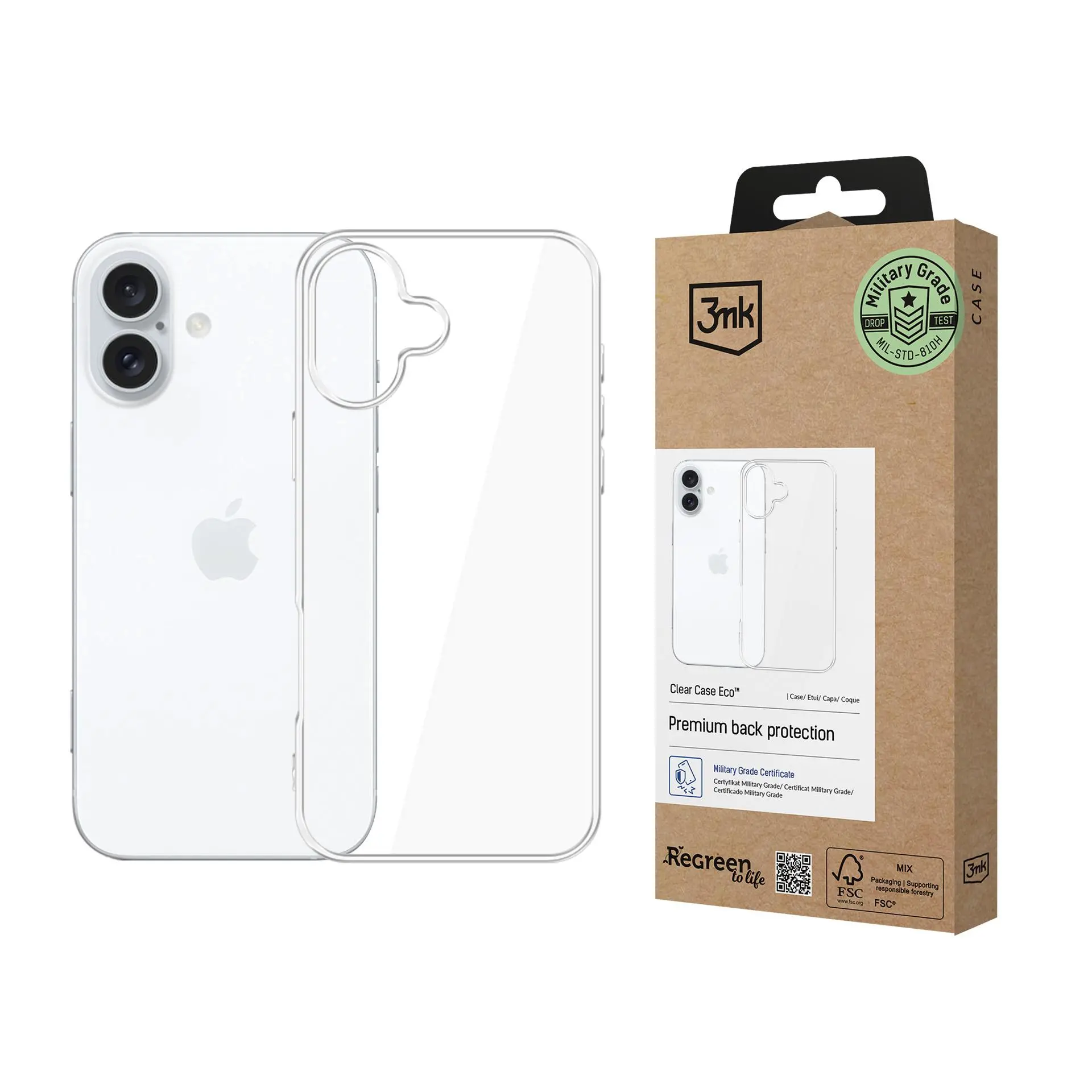 Etui 3mk Clear Case Eco do iPhone 16 Plus Przezroczysty