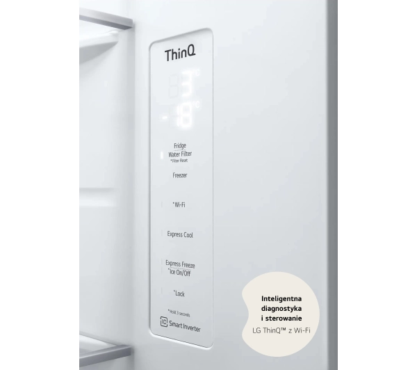 LG SBS InstaView GSGV80PYLL Funkcje AI Pełny No Frost 179cm Dystrybutor wody Komora świeżości Zdalne sterowanie Srebrny - TRZECI -55%, ALBO 5-TY ZA 1ZŁ - Kup na Raty - RRSO 0%