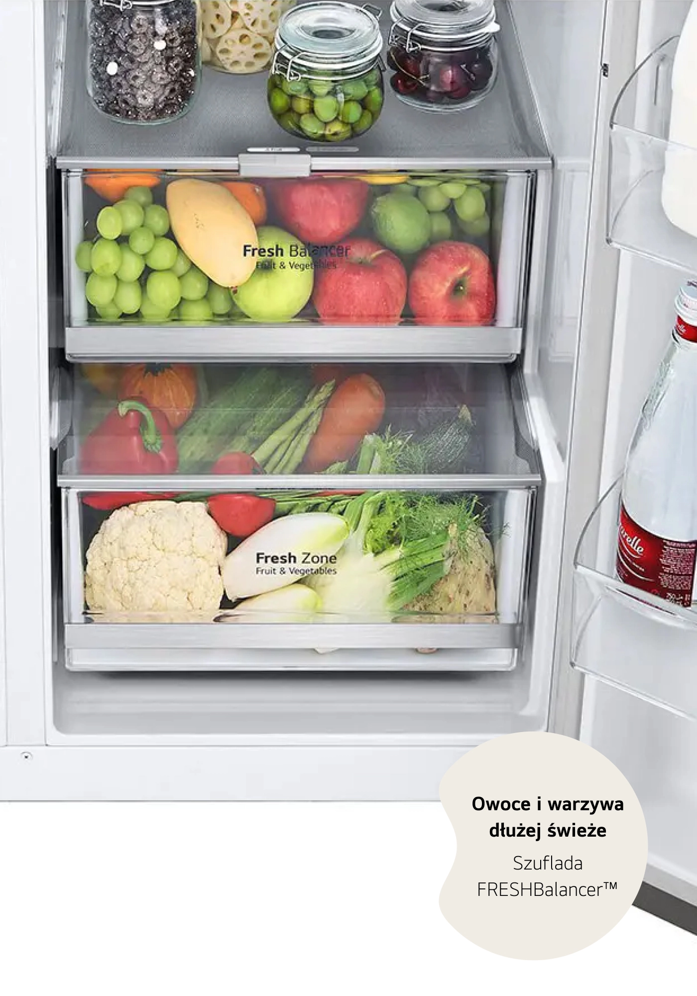 Lodówka LG SBS InstaView GSGV80PYLL Pełny No Frost 179cm Dystrybutor wody Komora świeżości Zdalne sterowanie Srebrny