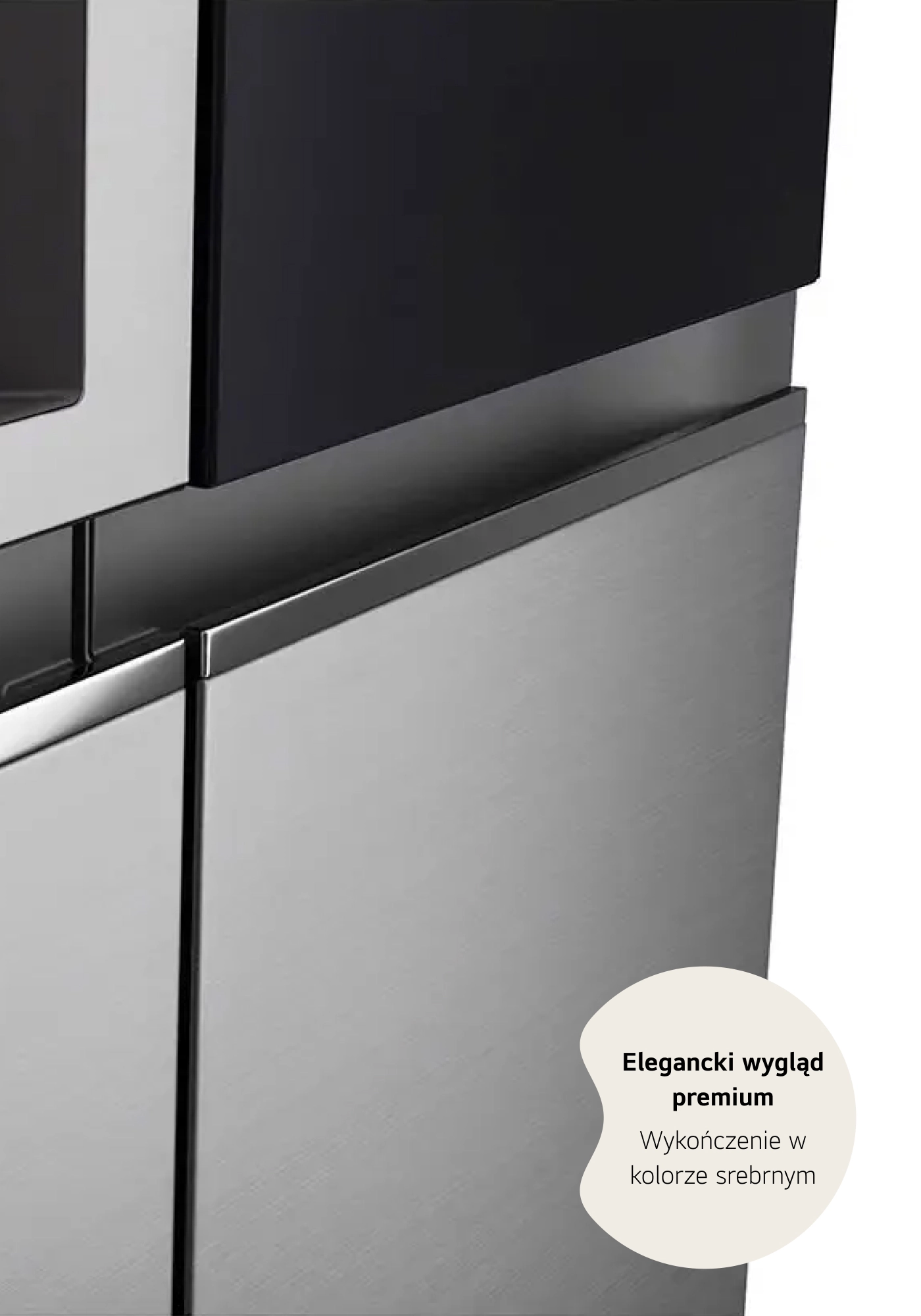 Lodówka LG SBS InstaView GSGV80PYLL Pełny No Frost 179cm Dystrybutor wody Komora świeżości Zdalne sterowanie Srebrny