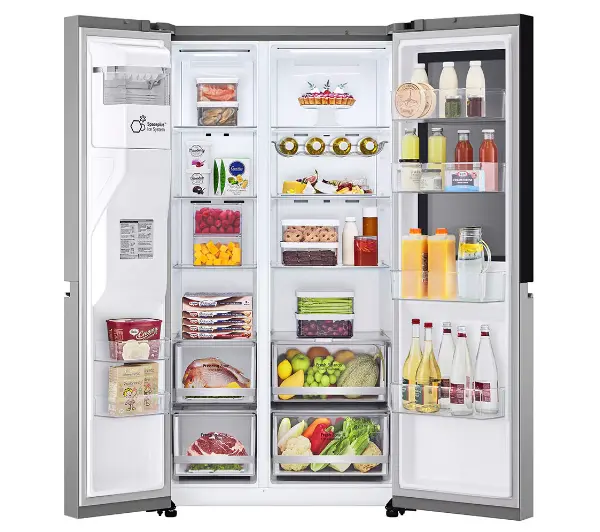 LG SBS InstaView GSGV80PYLL Funkcje AI Pełny No Frost 179cm Dystrybutor wody Komora świeżości Zdalne sterowanie Srebrny - TRZECI -55%, ALBO 5-TY ZA 1ZŁ - Kup na Raty - RRSO 0%