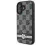 Etui DKNY Checkered Pattern & Printed Stripes do iPhone 16 Czarny