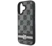 Etui DKNY Checkered Pattern & Printed Stripes do iPhone 16 Czarny