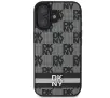 Etui DKNY Checkered Pattern & Printed Stripes do iPhone 16 Czarny