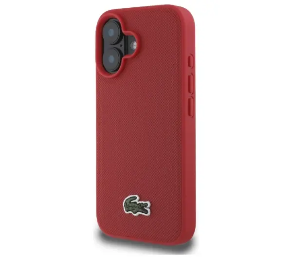Lacoste Iconic Petit Pique Woven Logo do iPhone 16 Czerwony