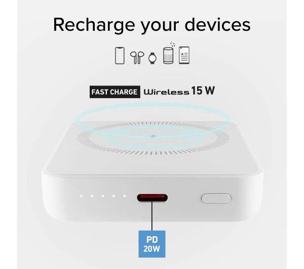SBS TEBB5000HDMAG 5000mAh PD 20W MagSafe Biały