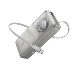 Baseus Free2Pull 10000mAh 30W Wbudowany kabel Szary - ⚡ EURO HIT CENOWY! ⚡