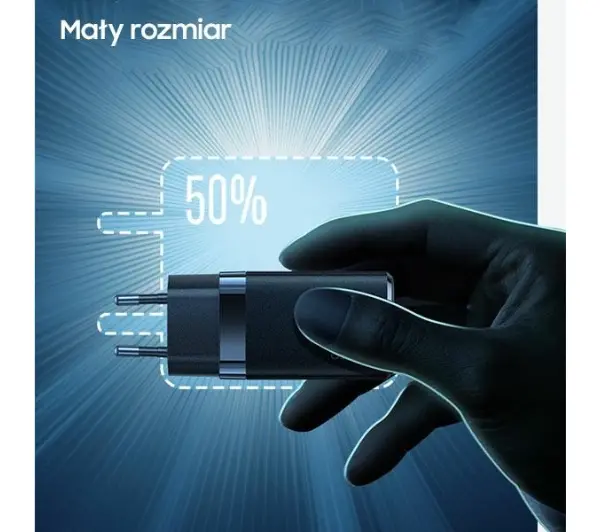 USAMS USB-C+USB GaN 47W PD+QC Fast Charging Biały